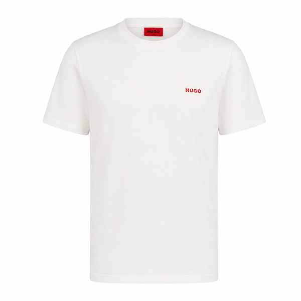 Hugo Boss T-shirts Blanc - T-shirt en maille de coton avec logo imprim - M - Ref 36 €